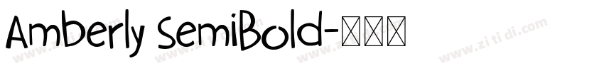 Amberly SemiBold字体转换